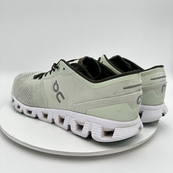 On Cloud X Swiss Engineering Men Size 12.5 Aloe White Green Running Shoes - Picture 7 of 13